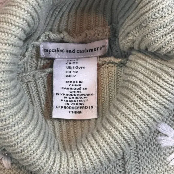 Cupcakes and Cashmere Turtleneck A-line Sweater Dress Girls 2T - Picture 6 of 9